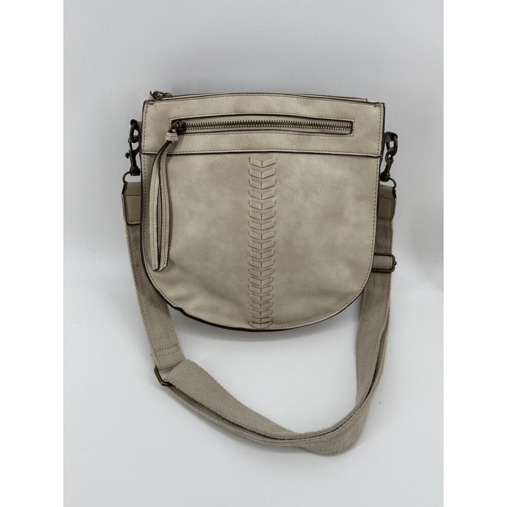 Cream Crossbody Saddle Bag Boho Equestrian Country Festival Purse 9x9x3